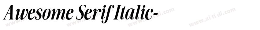 Awesome Serif Italic字体转换